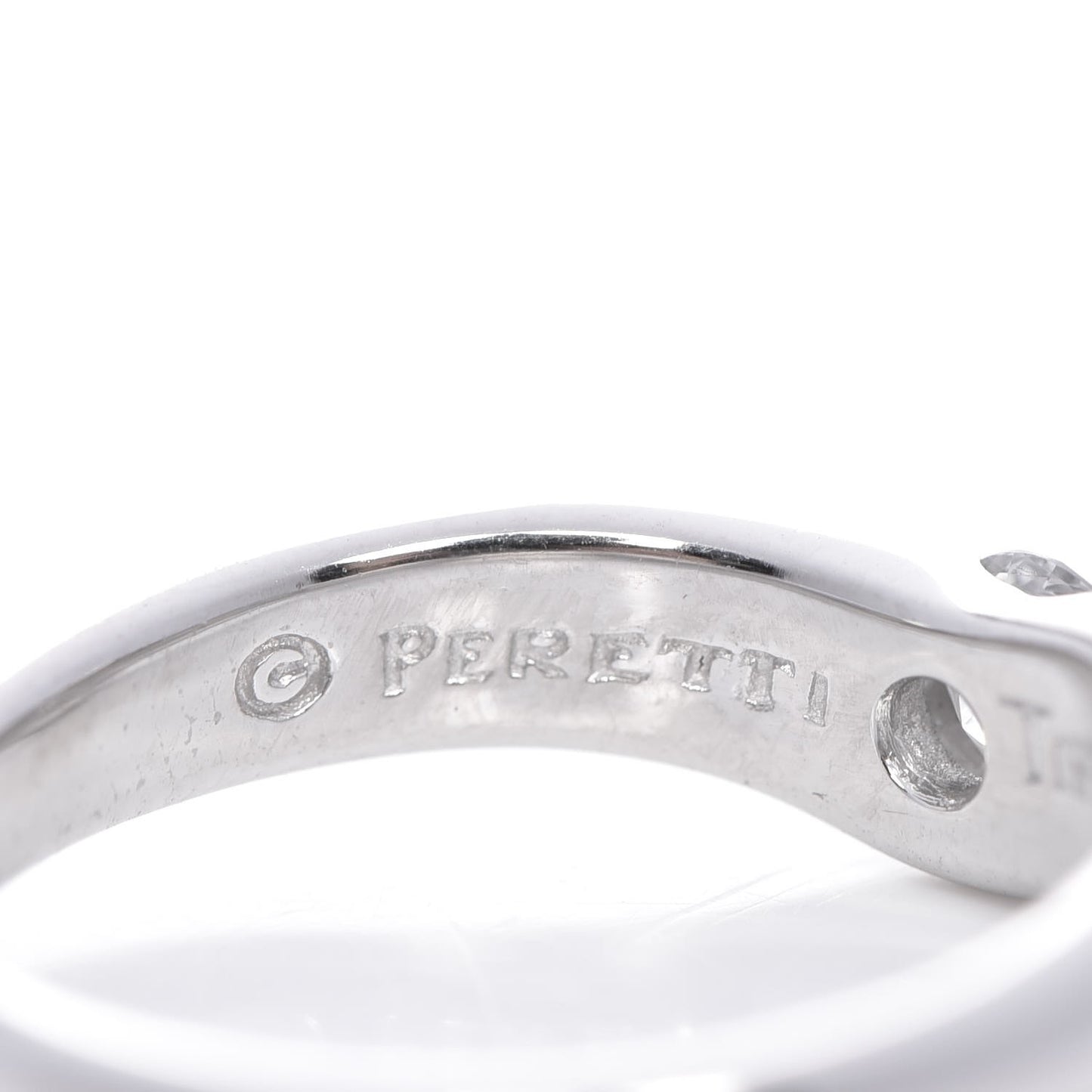 Platinum Diamond Elsa Peretti Curved Band Ring 5.5