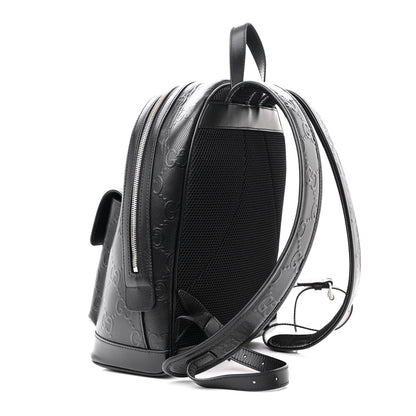 Gucci Calfskin GG Tennis Embossed Backpack Black 3 of 13