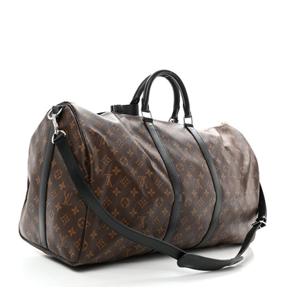 Louis Vuitton Monogram Macassar Keepall Bandouliere 55 2 of 9