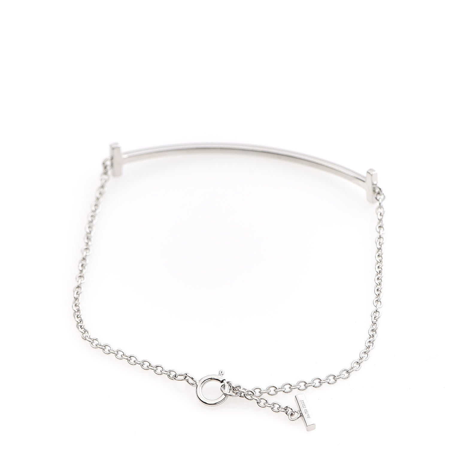 Tiffany 18K White Gold T Smile Bracelet 3 of 5