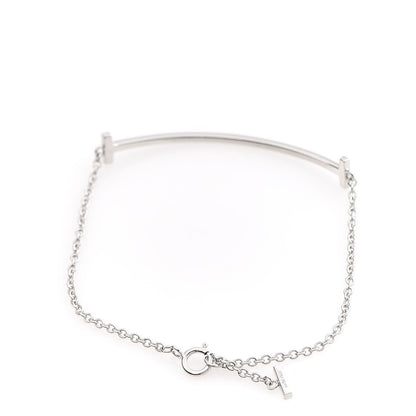 Tiffany 18K White Gold T Smile Bracelet 3 of 5