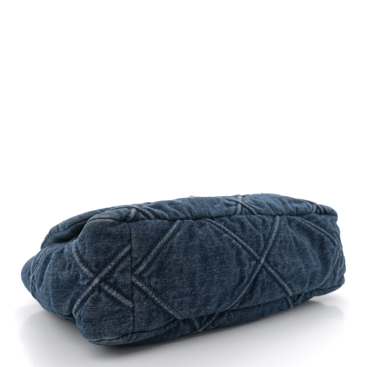 Denim Quilted Large Chanel 19 Flap Blue