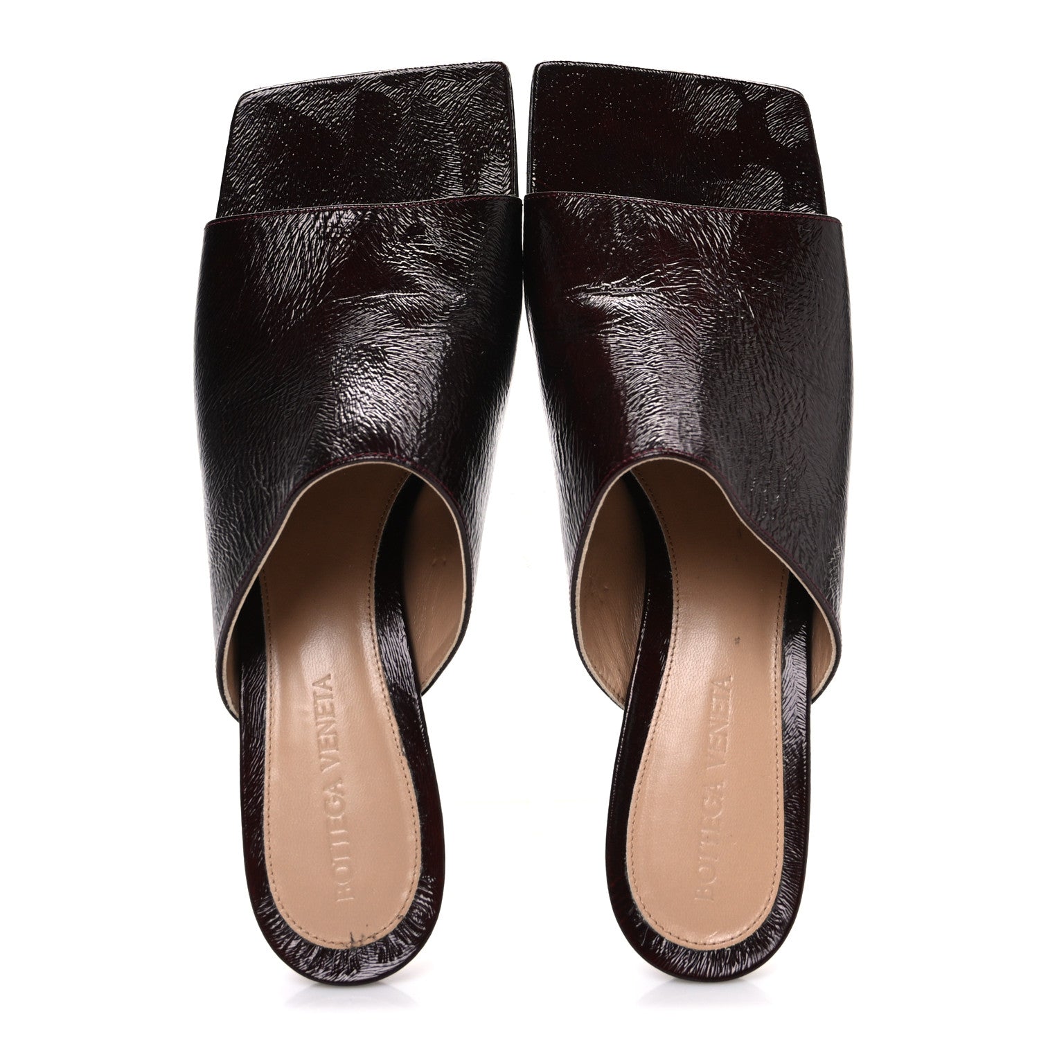 Bottega Veneta Paper Calfskin Stretch Mule Sandals 37.5 Fondant 2 of 9