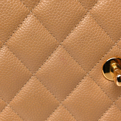 Chanel Caviar Quilted Jumbo Single Flap Beige 14 of 22