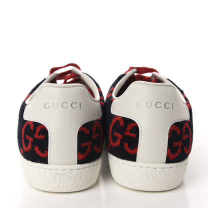 Gucci Terry Cloth GG Monogram Web Womens Ace Sneakers 36 Blue Red 5 of 10