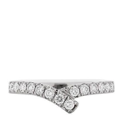 Harry Winston Platinum Diamond Ribbon Wedding Band Ring 49 4.75 1 of 5