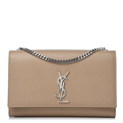 Saint Laurent Grain De Poudre Medium Classic Monogram Kate Satchel Sable Beige 1 of 7
