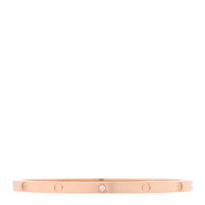 Cartier 18K Pink Gold 6 Diamond Small LOVE Bracelet 16 1 of 7