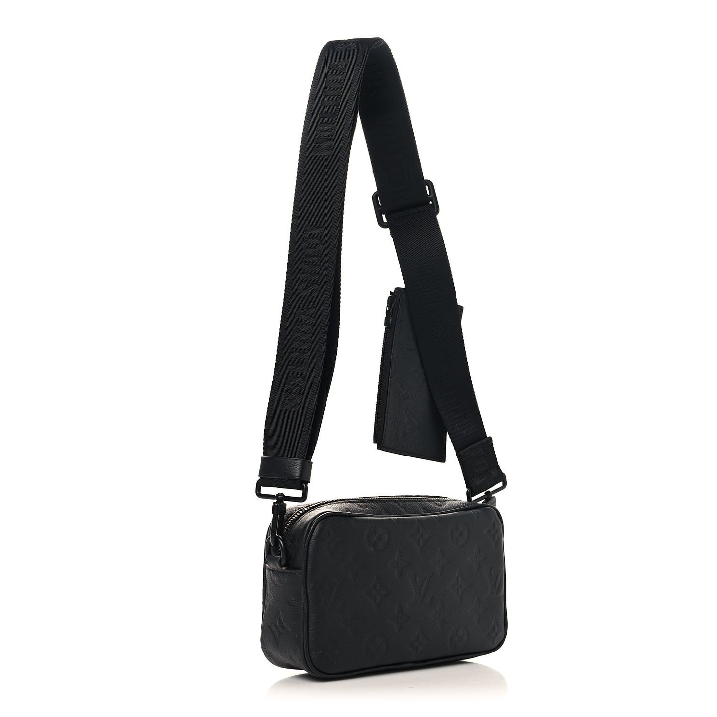 Calfskin Monogram Shadow Trocadero Wearable Wallet Black