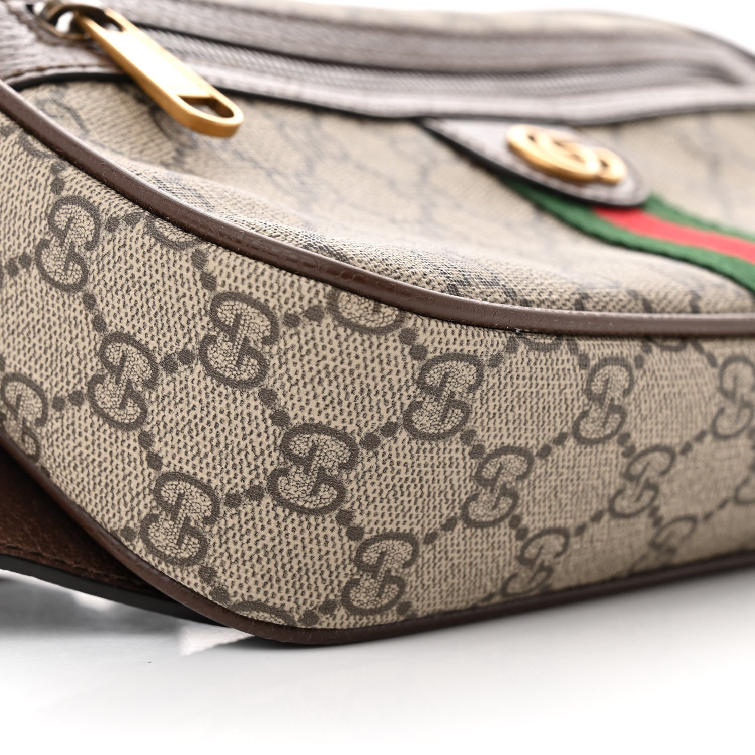 Gucci Soft GG Supreme Monogram Medium Ophidia Belt Bag Dark Brown 9 of 11