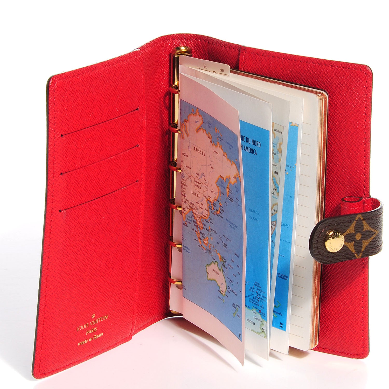 Louis Vuitton Monogram Groom Small Ring Agenda Cover Red 7 of 7