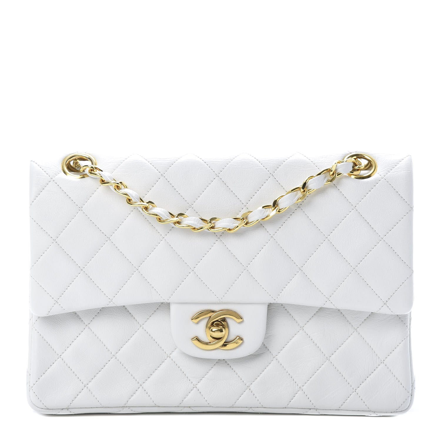 Chanel Lambskin Quilted Small Double Flap White 1 of 15