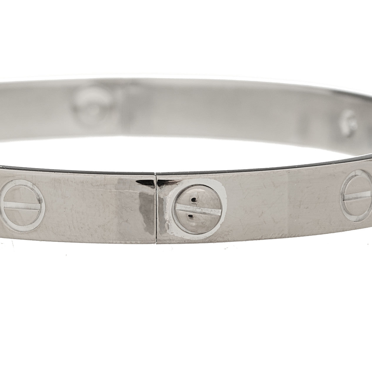 18K White Gold 4 Diamond Love Bracelet 18