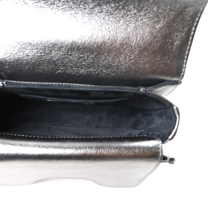 Christian Dior Metallic Lambskin Cannage Mini Jolie Top Handle Bag Silver 5 of 10