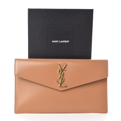 Saint Laurent Smooth Shiny Calfskin Uptown Pouch Beige 7 of 7