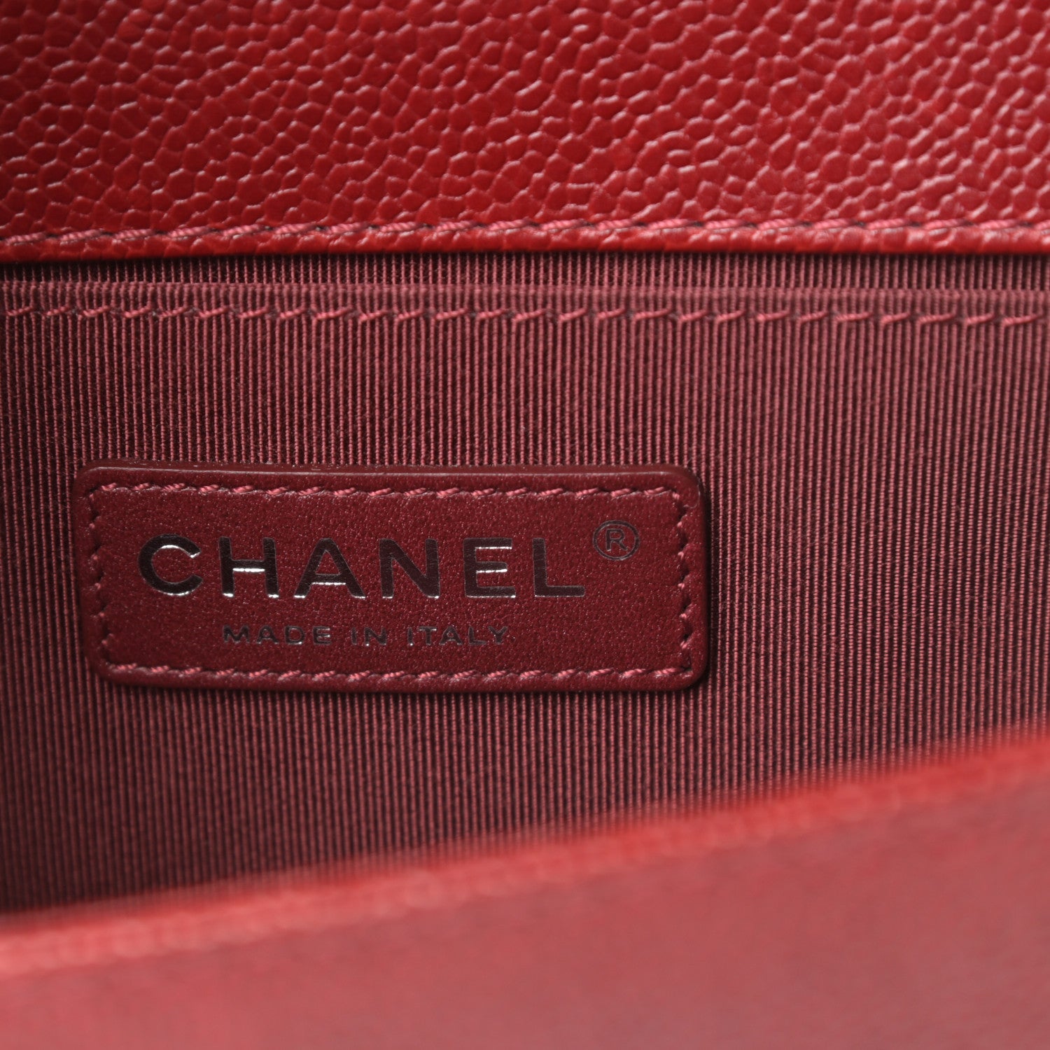 Chanel Caviar Quilted Small Boy Flap Dark Red 6 of 11