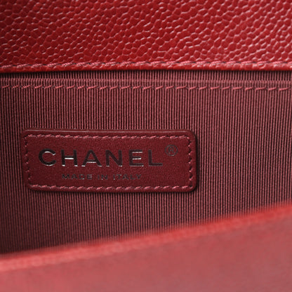 Chanel Caviar Quilted Small Boy Flap Dark Red 6 of 11