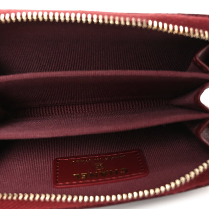 Chanel Caviar Quilted Zip Around Coin Purse Burgundy 5 of 8