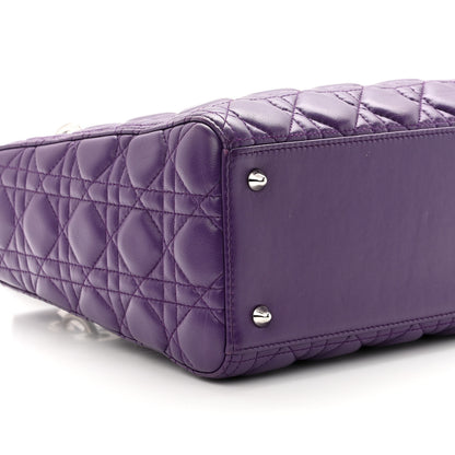 Christian Dior Lambskin Cannage Medium Lady Dior Purple 7 of 8