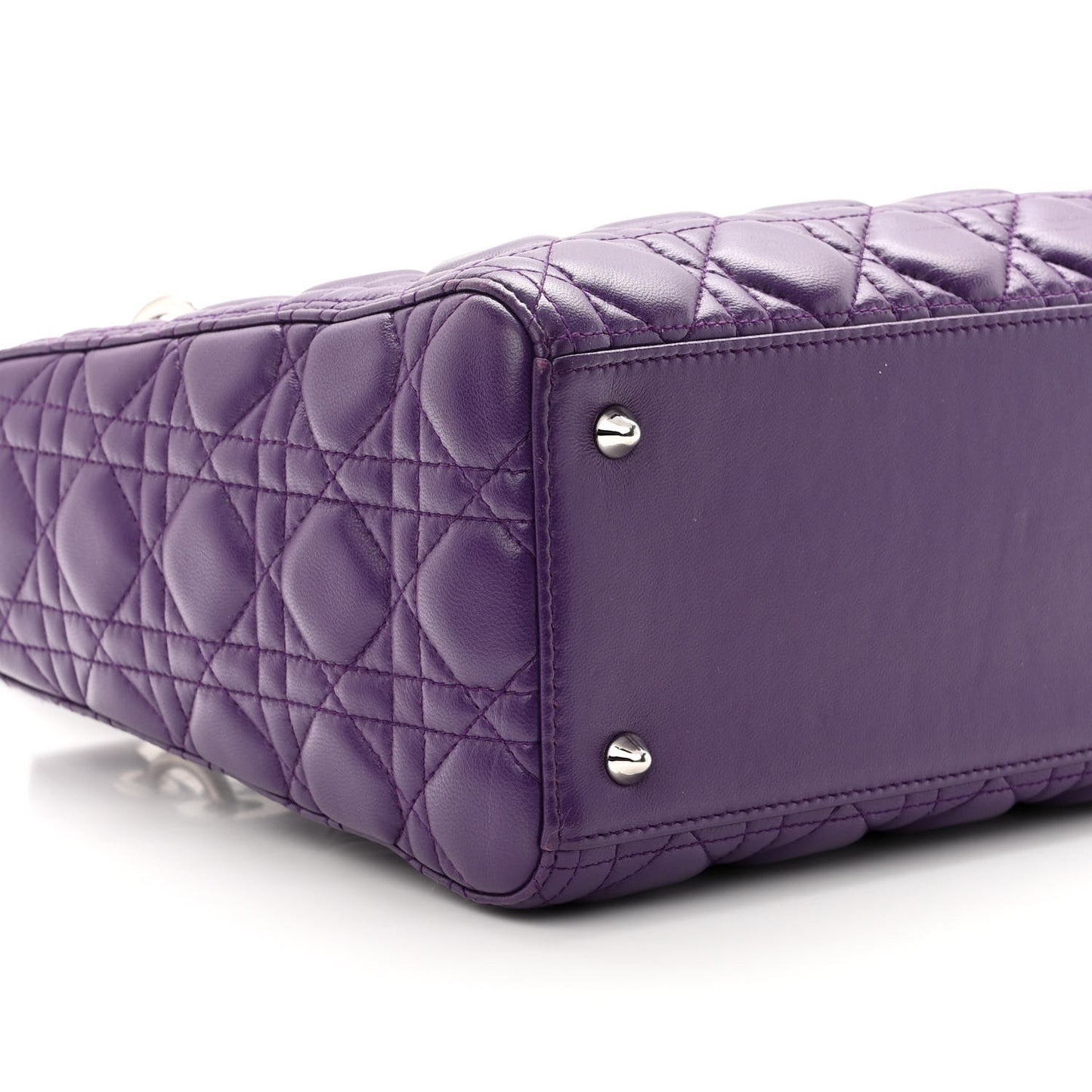 Lambskin Cannage Medium Lady Dior Purple