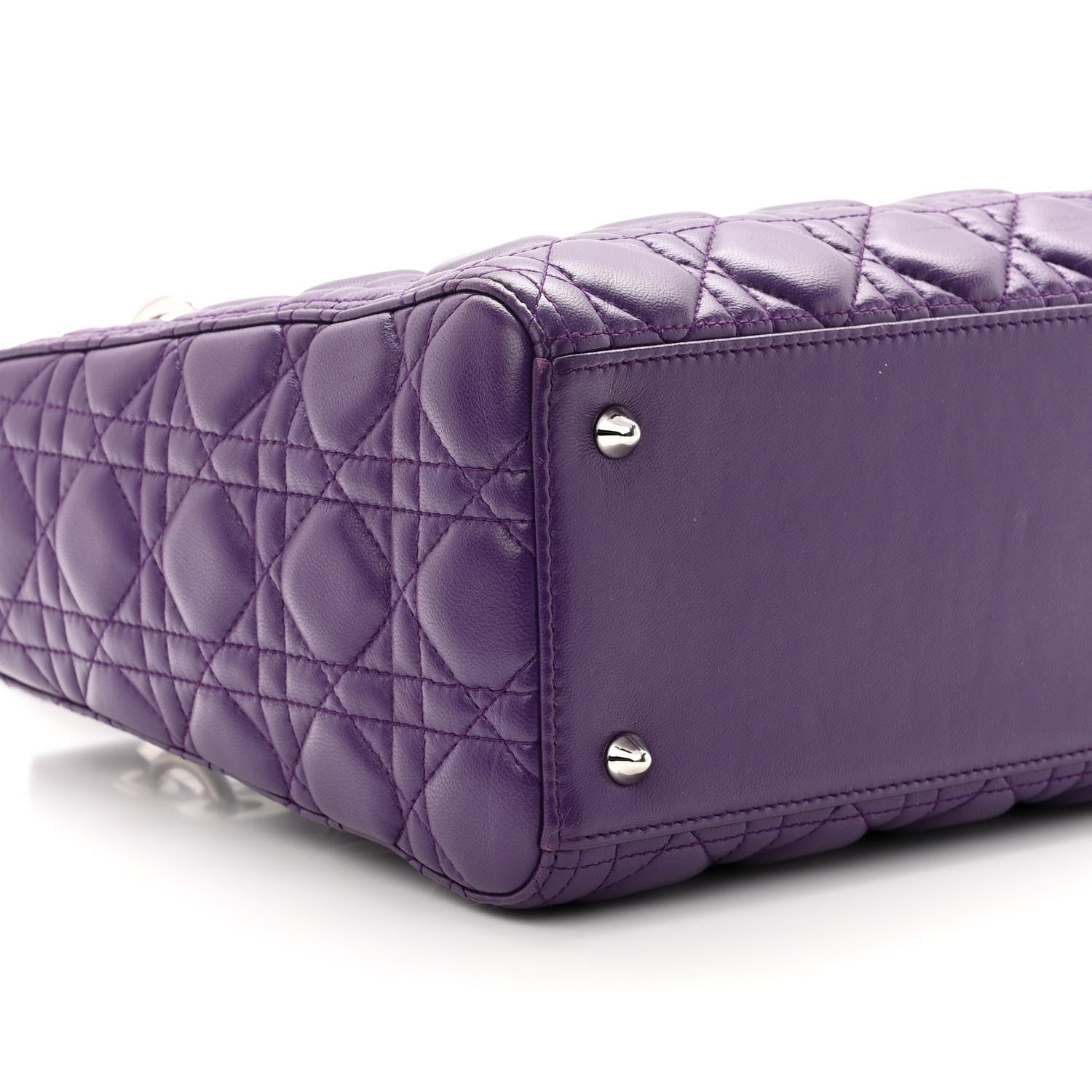 Christian Dior Lambskin Cannage Medium Lady Dior Purple 7 of 8