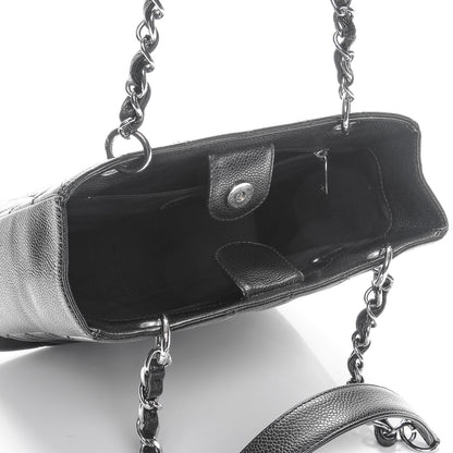 Chanel Caviar Quilted Petit Shopping Tote PST Black 5 of 7