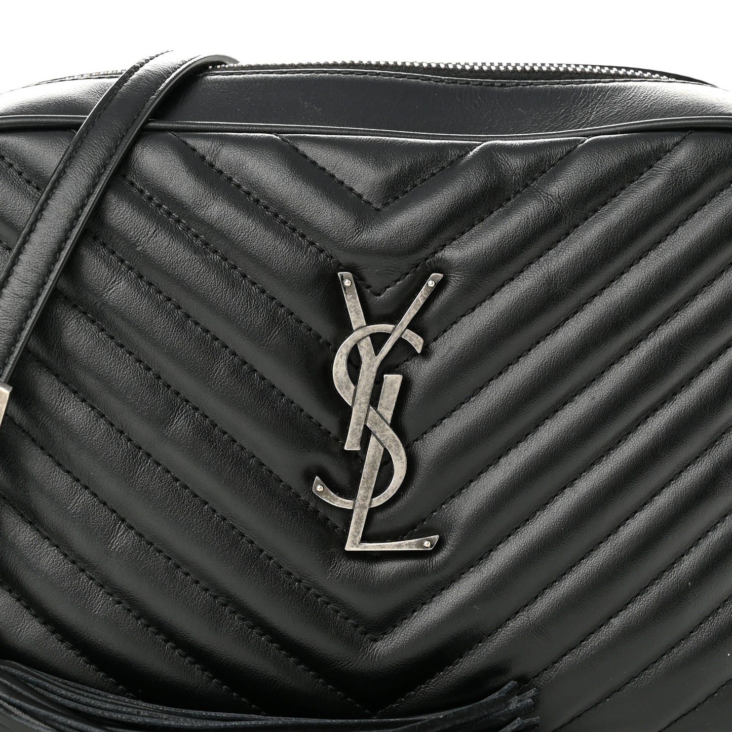 Calfskin Matelasse Monogram Lou Camera Bag Black