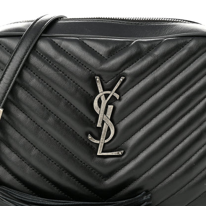 Saint Laurent Calfskin Matelasse Monogram Lou Camera Bag Black 8 of 11