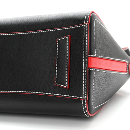 Givenchy Calfskin Bi-Color Topstitch Small Antigona Black Red 11 of 12