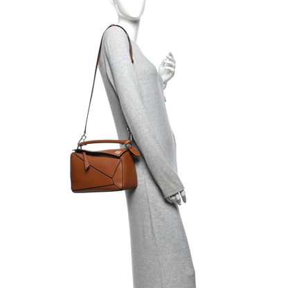 Loewe Calfskin Small Puzzle Bag Tan 2 of 10