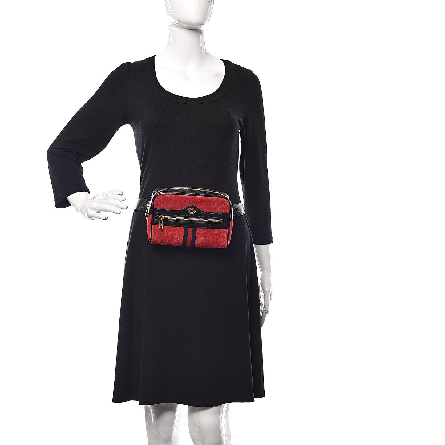 Suede Small Ophidia Belt Bag 85 34 Hibiscus Red