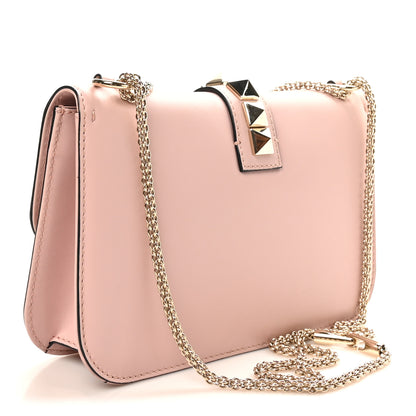 Valentino Garavani Vitello Medium Glam Lock Rockstud Flap Water Rose 3 of 10