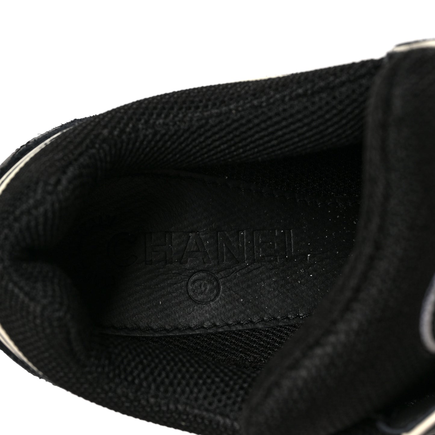 Toile Suede Calfskin CC Sneakers 40 Black White
