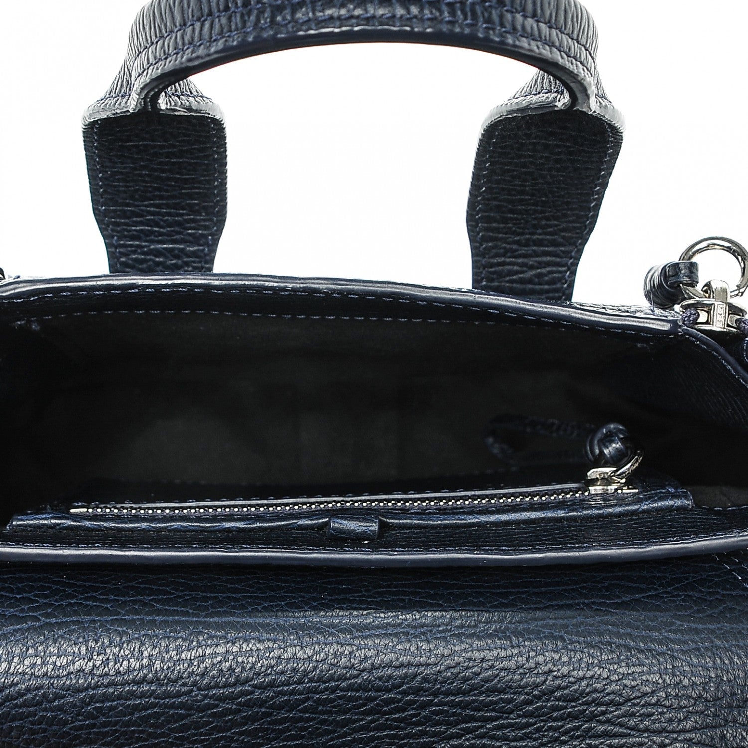 3.1 Phillip Lim 3.1 Textured Calfskin Mini Pashli Satchel Ink 5 of 7