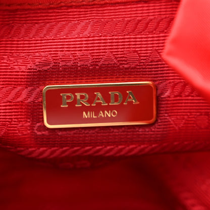 Prada Saffiano Tessuto Nylon Mini Bucket Crossbody Bag Fuoco 6 of 11