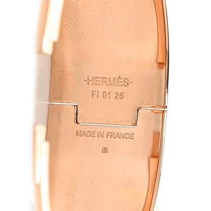 Hermes Enamel Wide Clic Clac H Bracelet PM Gris Orage 4 of 5