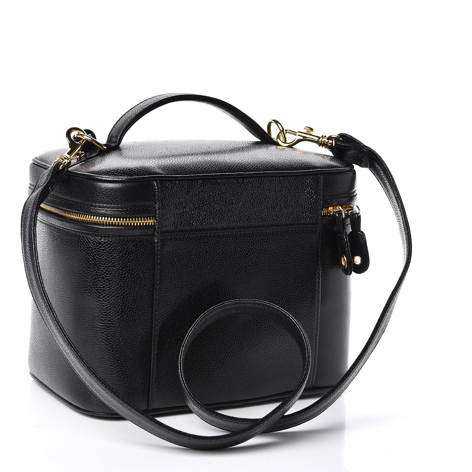 Chanel Caviar CC Vanity Train Case Black 3 of 10