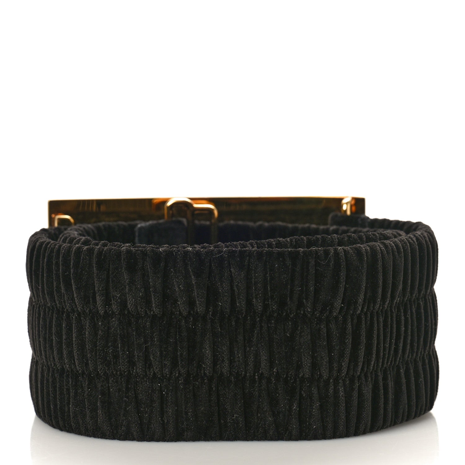 Fendi Velvet Maxi FF Stretch Belt 75 30 Black 2 of 3