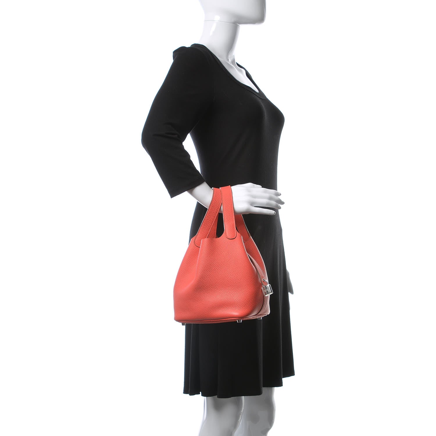 Hermes Taurillon Clemence Picotin Lock 18 PM Rose Jaipur 2 of 7