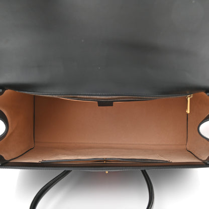 Gucci Plutone Calfskin Web Large Turn Lock Top Handle Duffle Bag Black 5 of 10