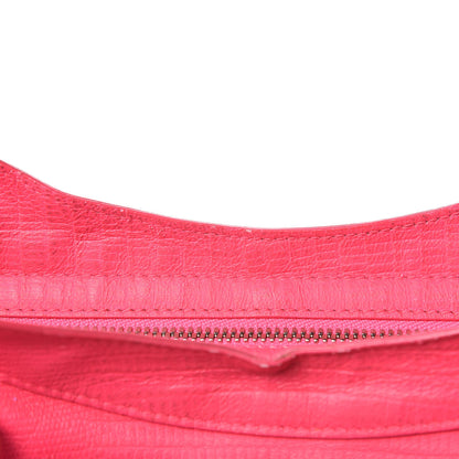 Balenciaga Calfskin Lizard Embossed Classic Silver Hardware City Rose Fluo 11 of 22