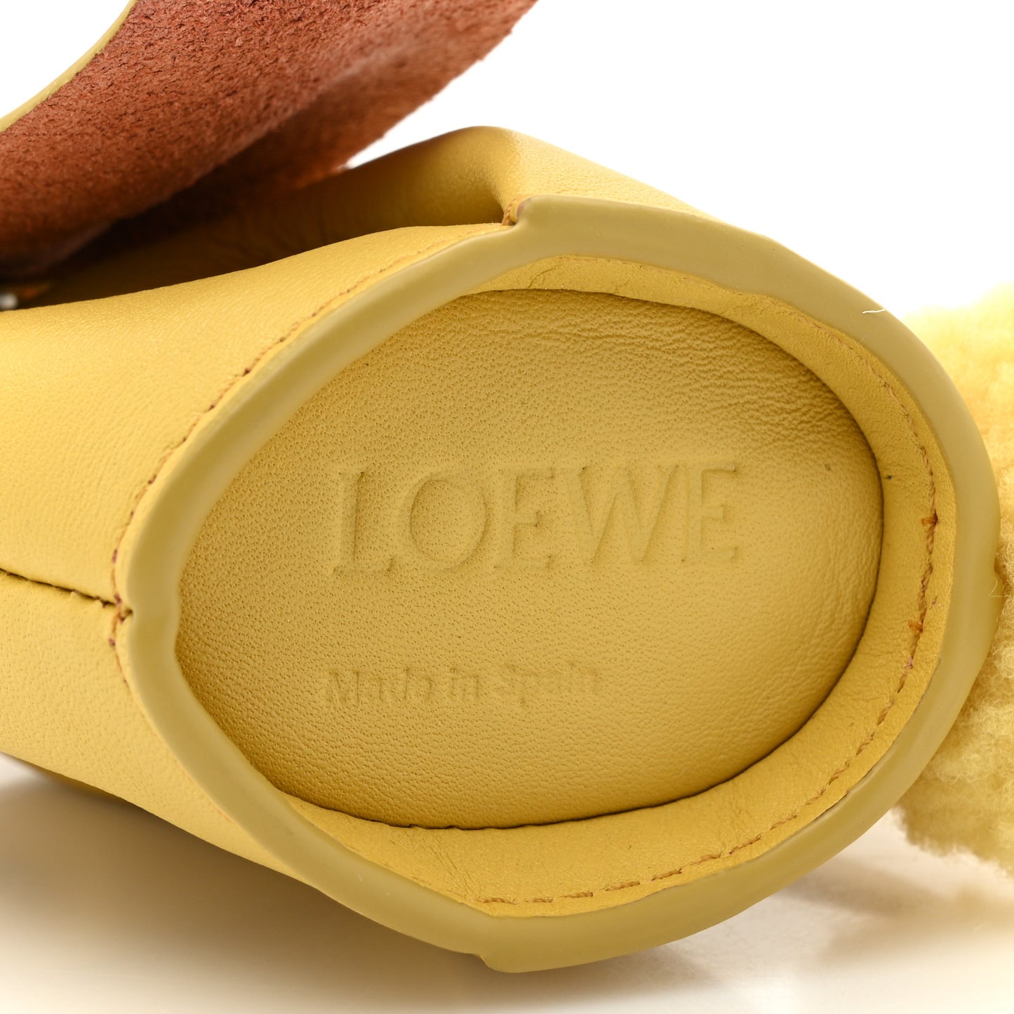 Calfskin Bunny Charm Dark Yellow