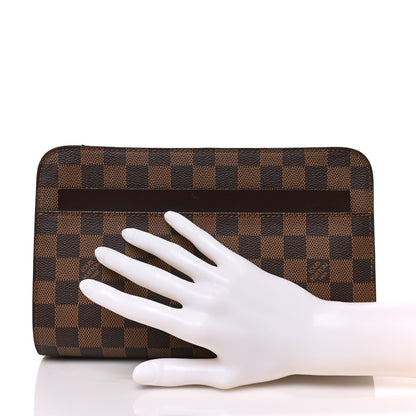 Louis Vuitton Damier Ebene Pochette Saint Louis Clutch 2 of 6