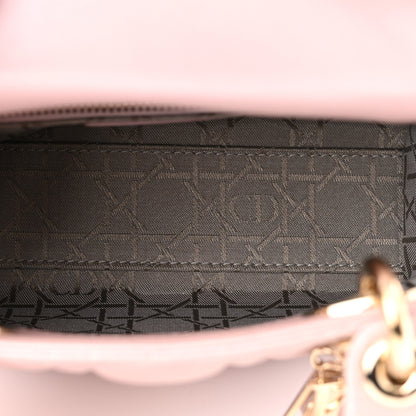 Christian Dior Metallic Lambskin Cannage Mini Lady Dior Lotus 4 of 7