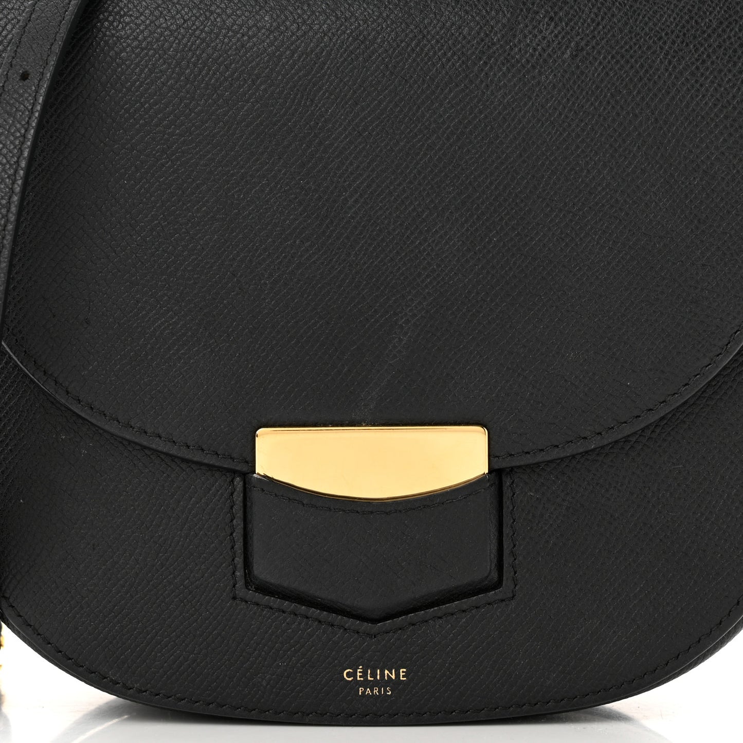 Grained Calfskin Small Trotteur Black
