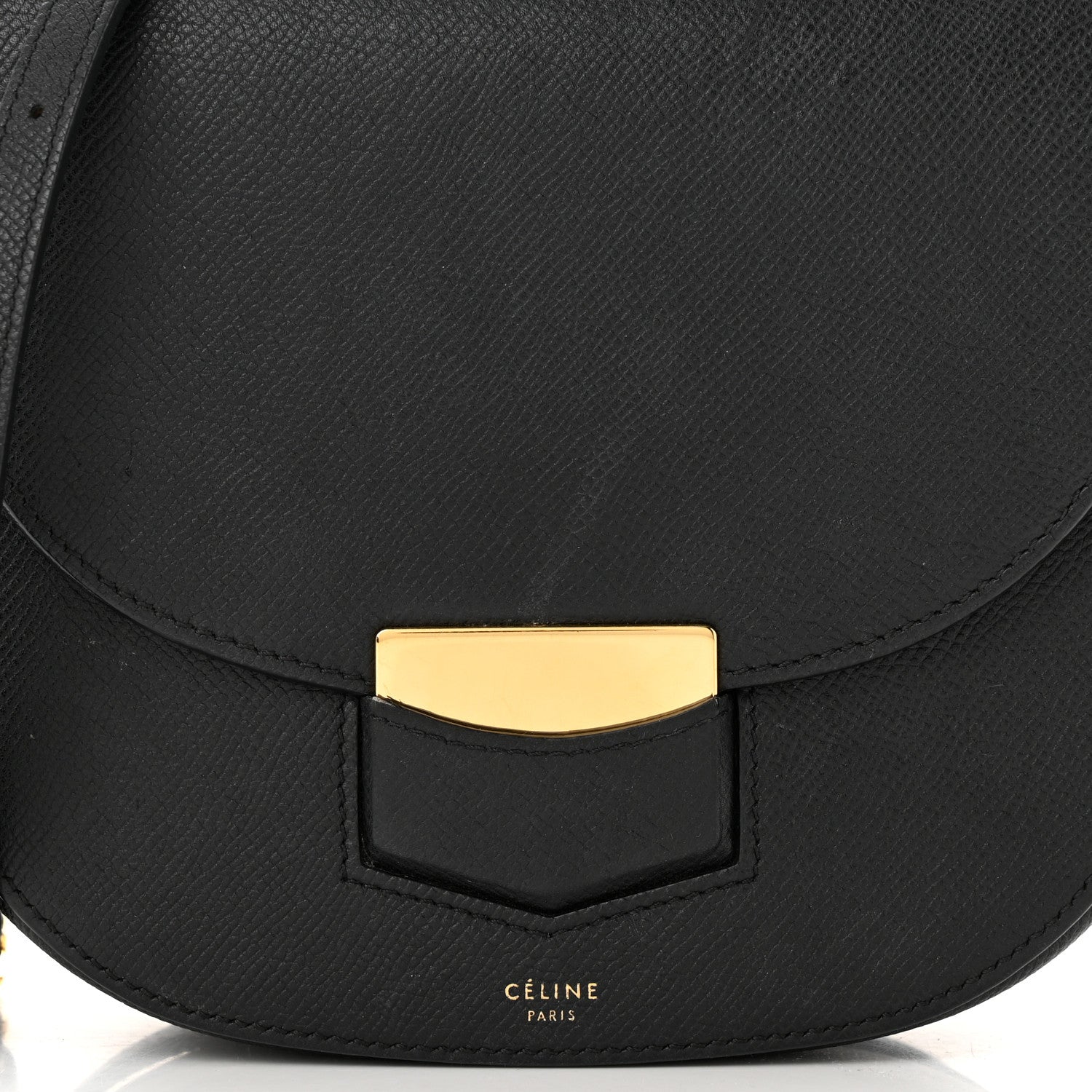 Celine Grained Calfskin Small Trotteur Black 7 of 16