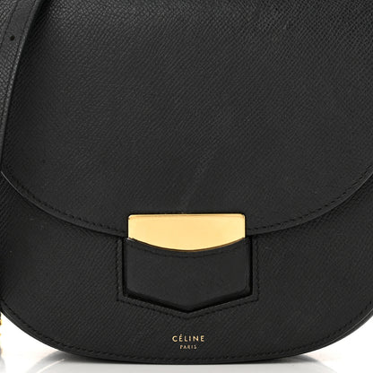 Celine Grained Calfskin Small Trotteur Black 7 of 16