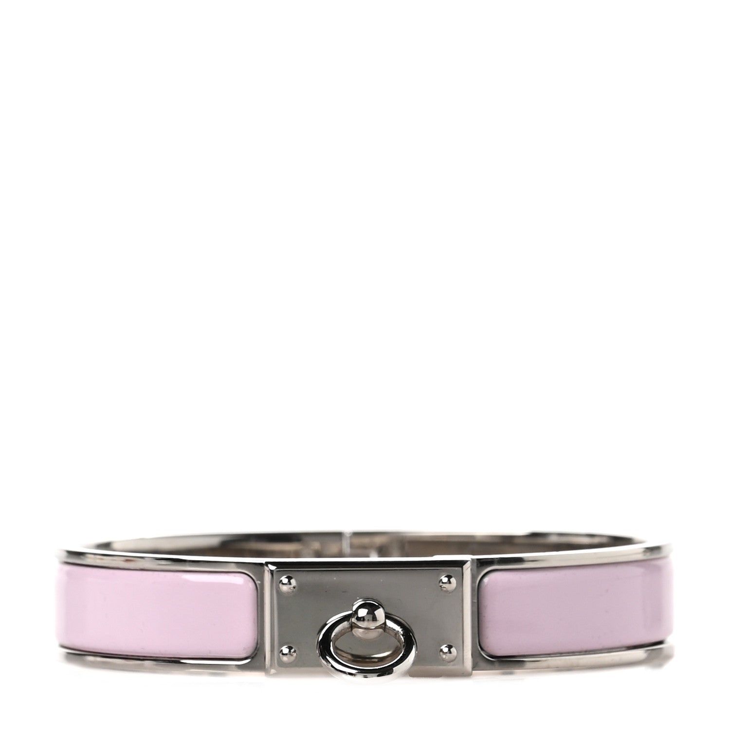 Hermes Enamel Clic Anneau Bracelet PM Rose Dragee 1 of 4