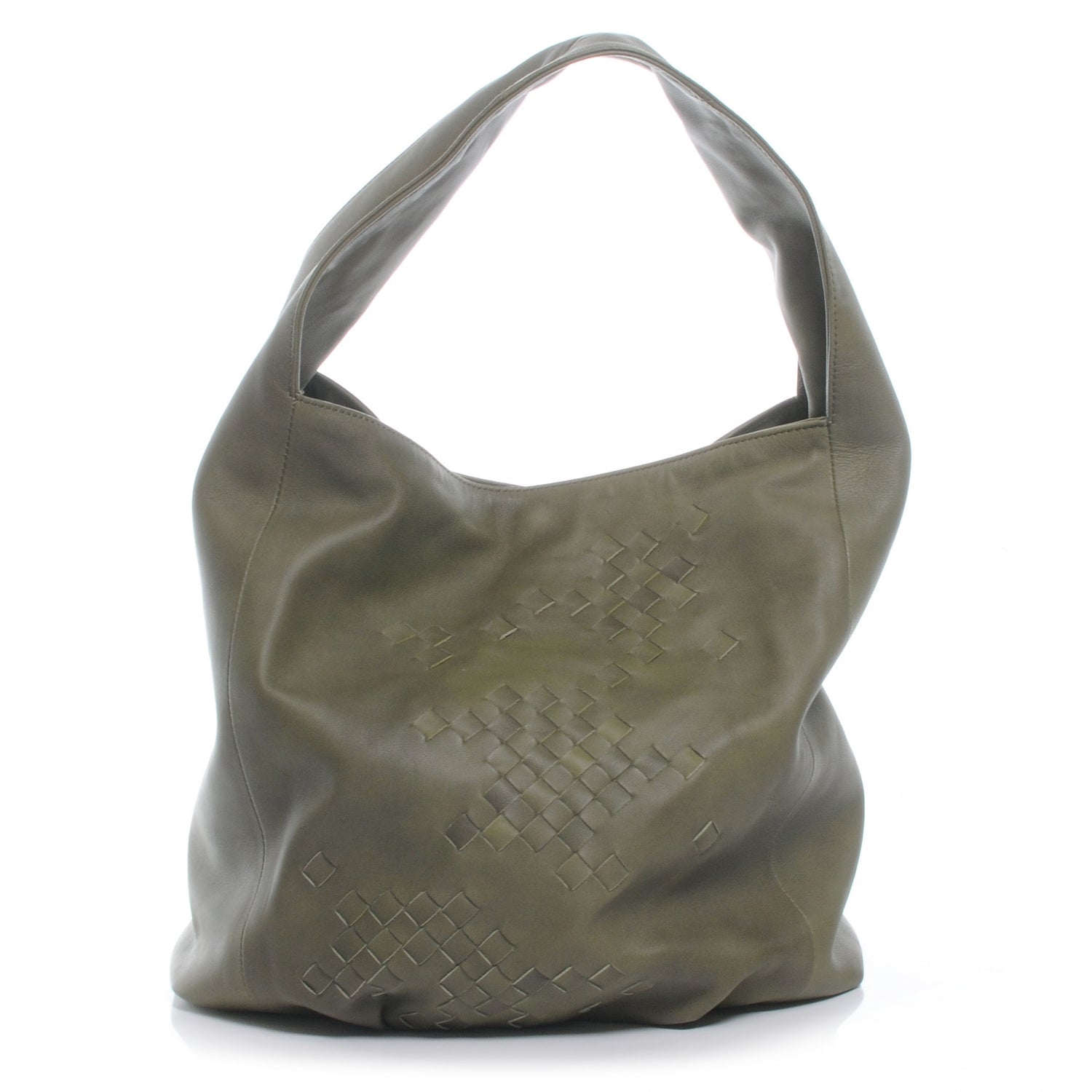 Bottega Veneta Leather Hobo Olive 1 of 7