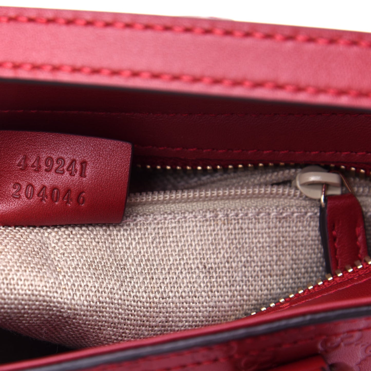 Microguccissima Small Bree Tote Red